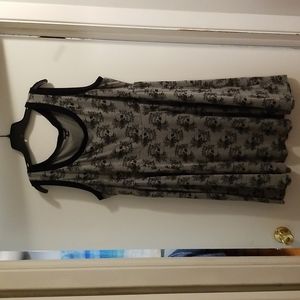 Torrid Skull Tank Dress Gray Black